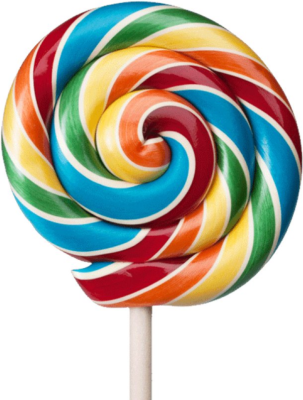 Colorful Swirl Lollipop PNG image