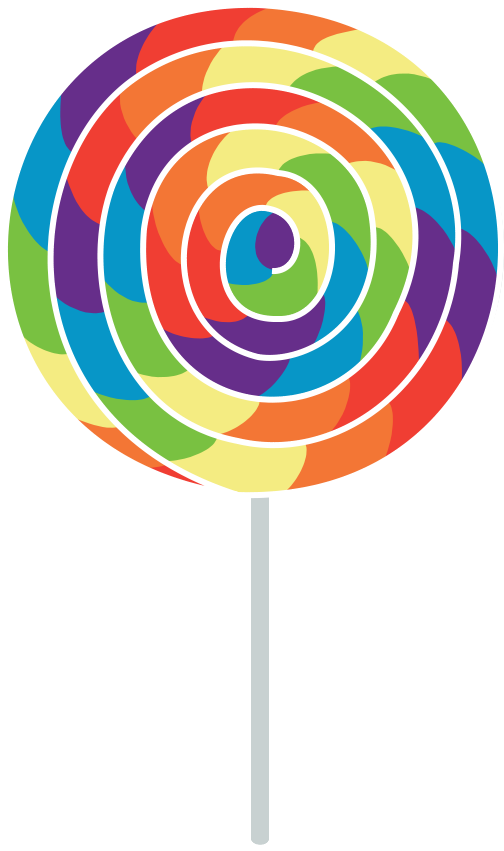 Colorful Swirl Lollipop PNG image