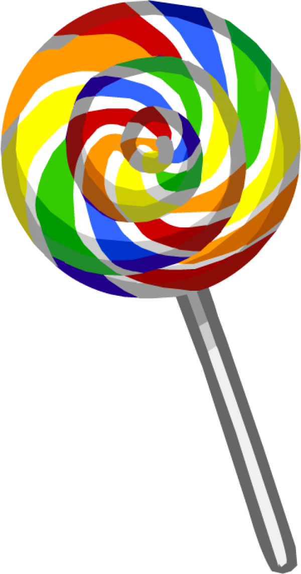 Colorful Swirl Lollipop PNG image