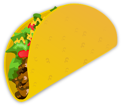 Colorful Taco Illustration PNG image