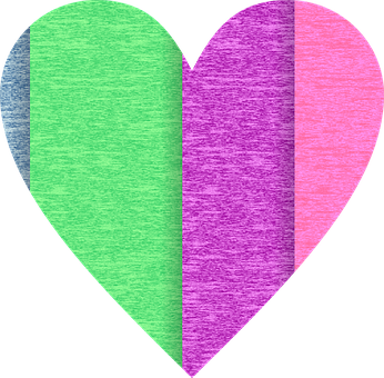 Colorful Textured Heart PNG image