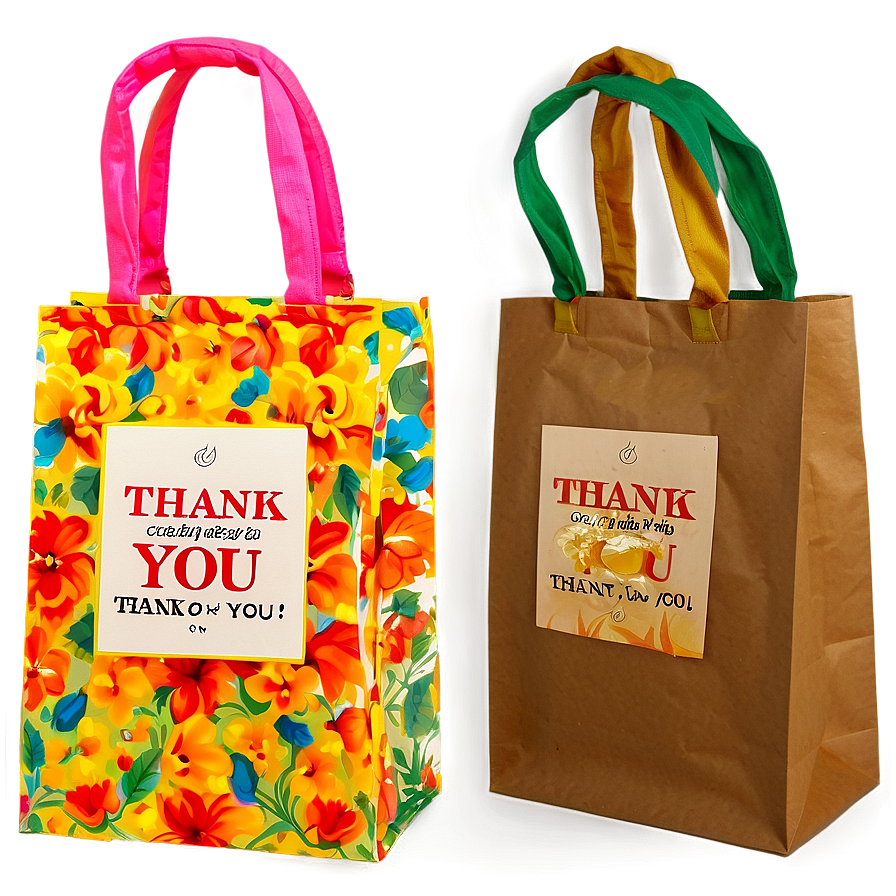 Colorful Thank You Bag Png Wjn51 PNG image