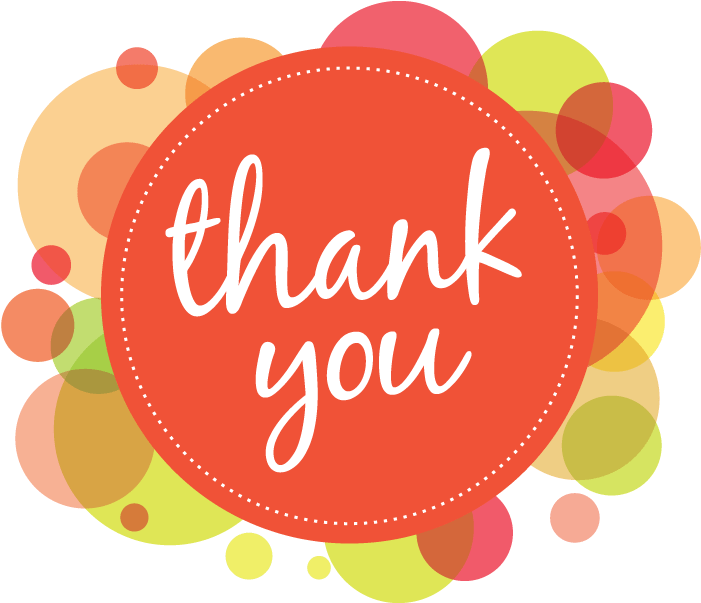 Colorful Thank You Graphic PNG image