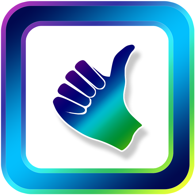 Colorful Thumb Up Icon PNG image