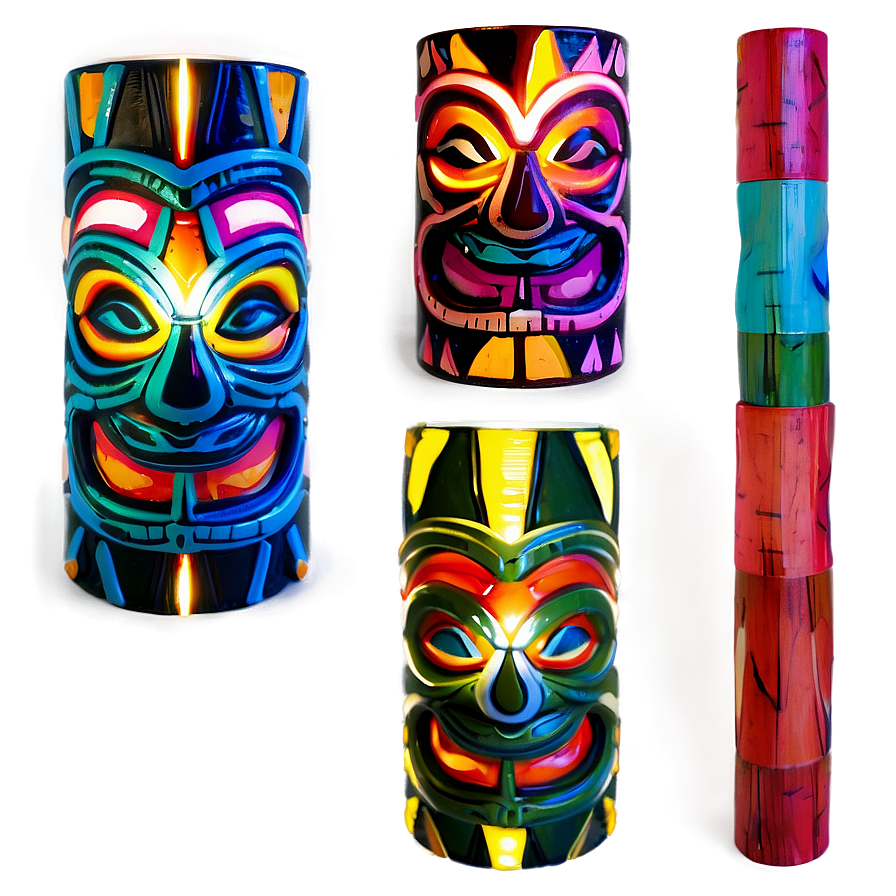 Colorful Tiki Lanterns Png Gcu28 PNG image