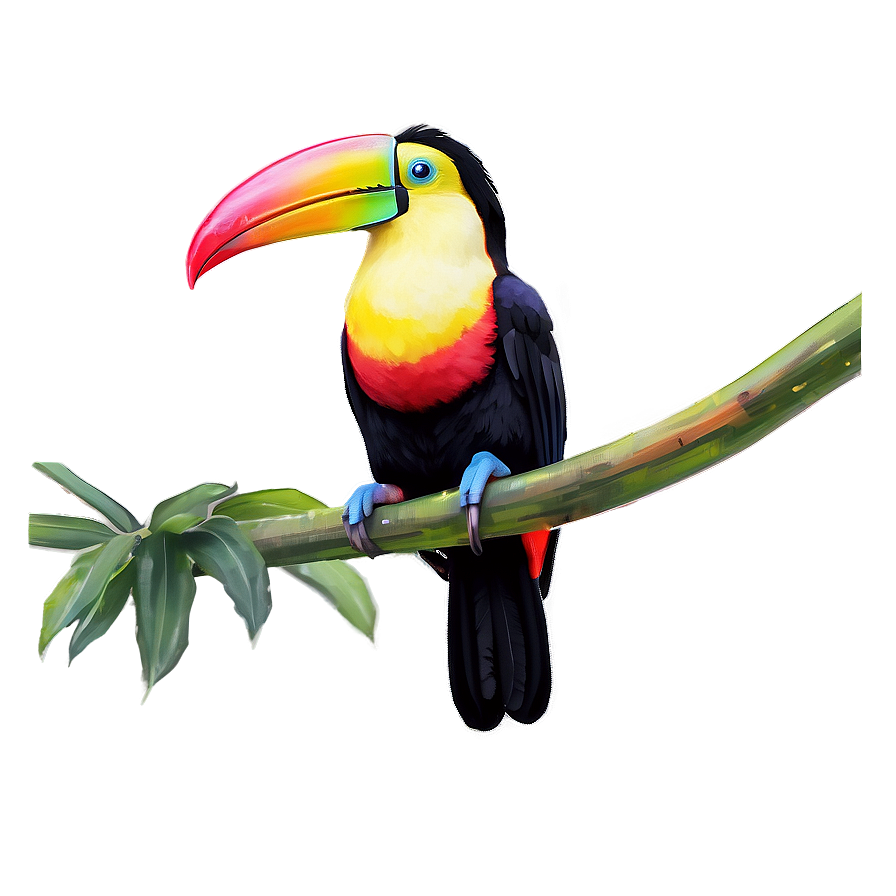 Colorful Toucan In Jungle Png Qlb50 PNG image