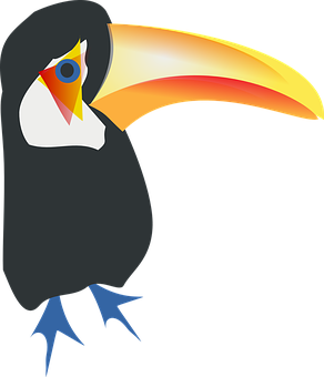 Colorful Toucan Vector Illustration PNG image