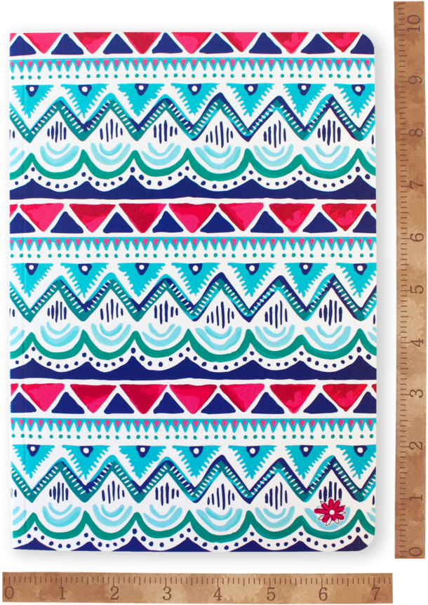 Colorful Tribal Pattern Notebook Cover PNG image