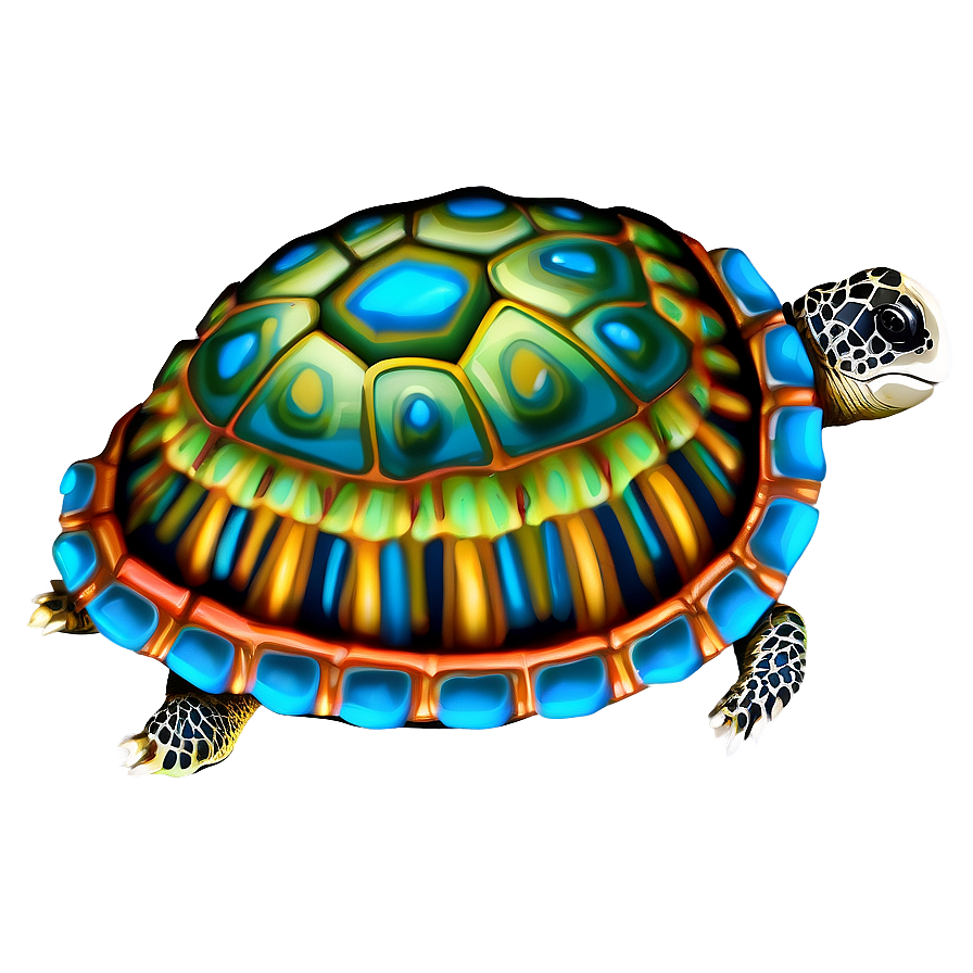 Colorful Turtle Shell Drawing Png 59 PNG image