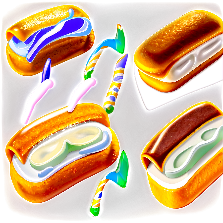 Colorful Twinkies Artistic Representation PNG image