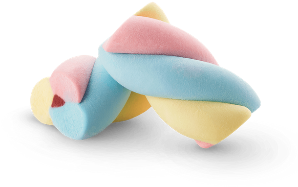 Colorful Twisted Marshmallows PNG image