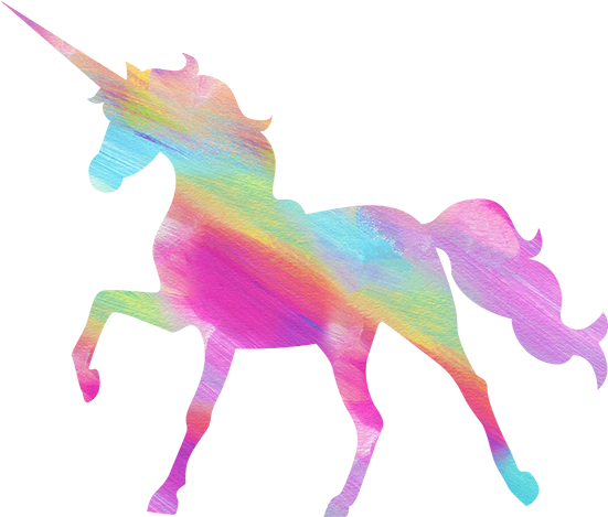 Colorful Unicorn Silhouette PNG image