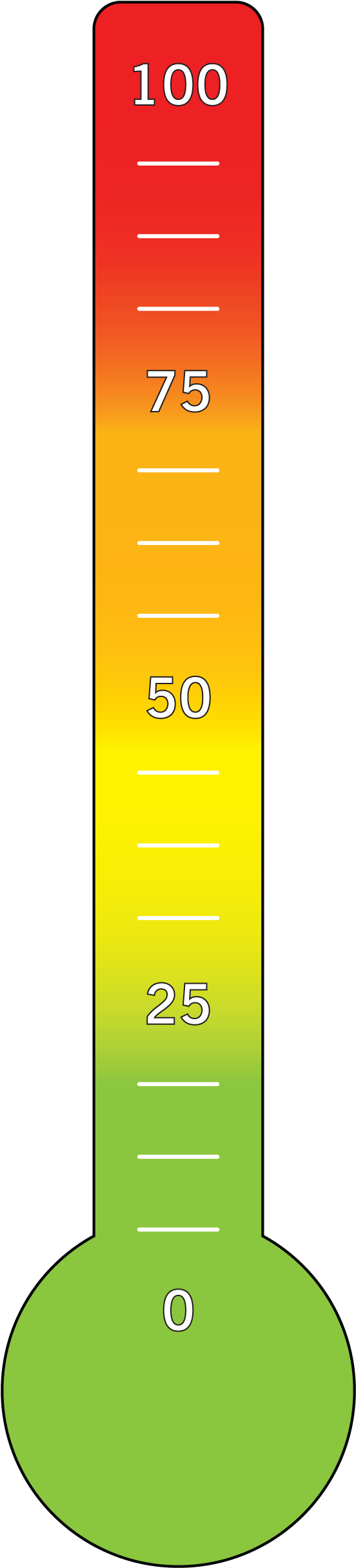 Colorful Vertical Thermometer PNG image