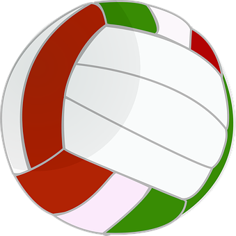 Colorful Volleyball Illustration PNG image