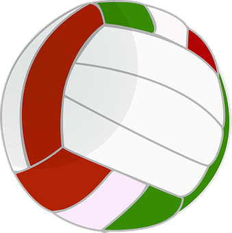 Colorful Volleyball Vector Illustration PNG image