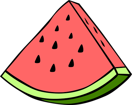 Colorful Watermelon Slice Clipart PNG image