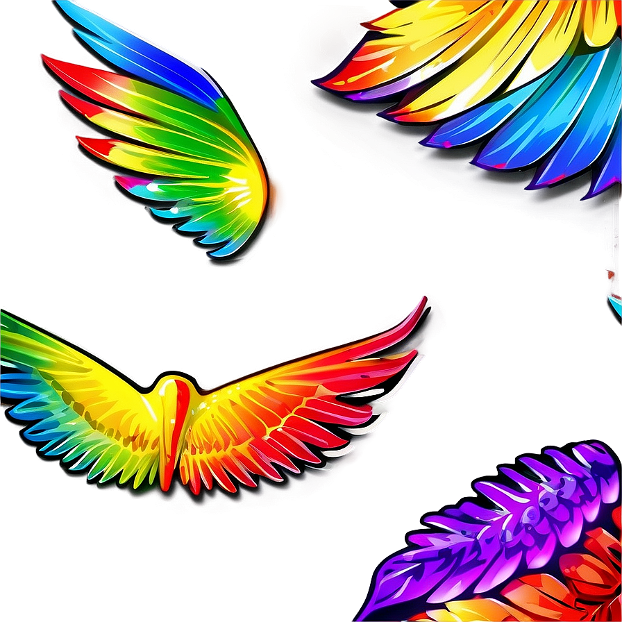 Colorful Wing Png Heb78 PNG image