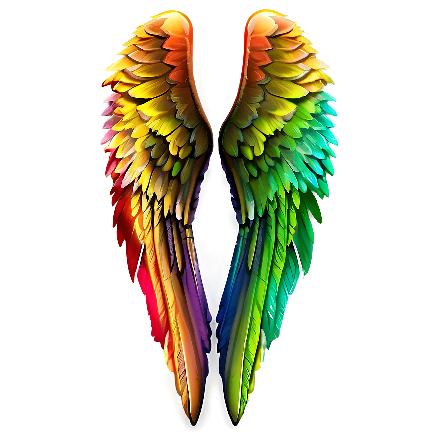 Colorful Wings Png 96 PNG image