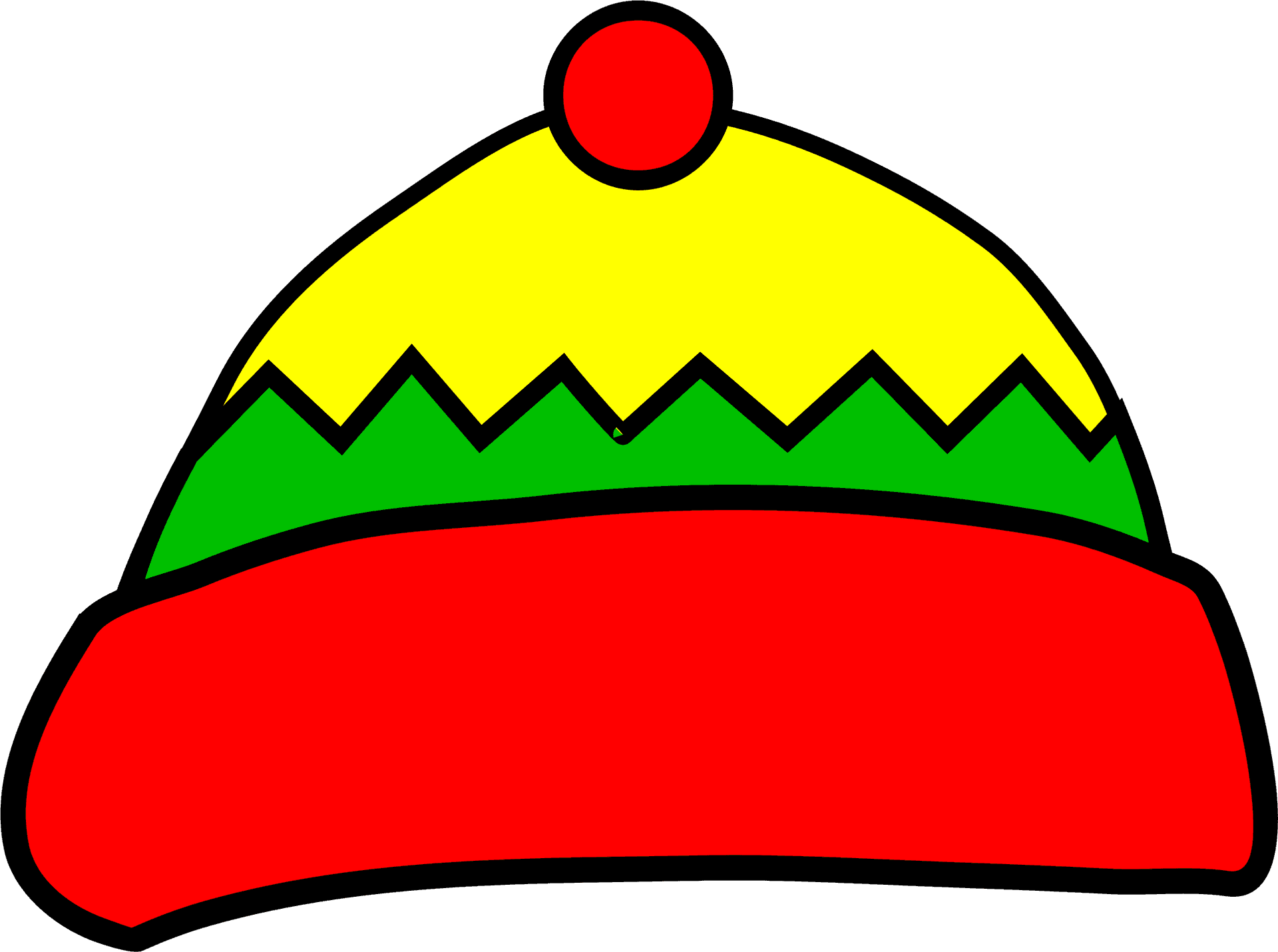 Colorful Winter Hat Clipart PNG image
