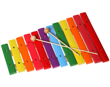 Colorful_ Xylophone_with_ Mallets PNG image