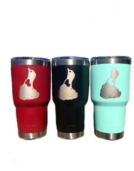 Colorful Yeti Tumblerswith Dog Silhouettes PNG image