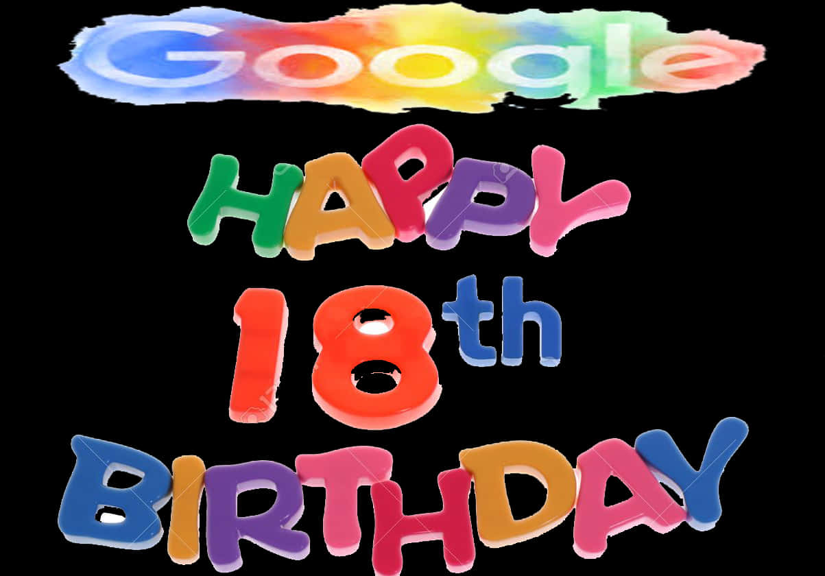 Colorful18th Birthday Celebration PNG image