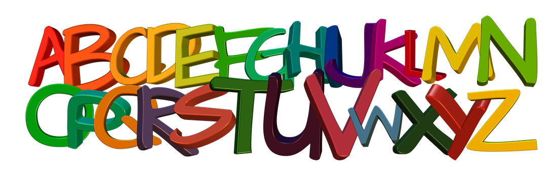 Colorful3 D Alphabet Design PNG image