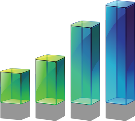 Colorful3 D Bar Graph Progression PNG image