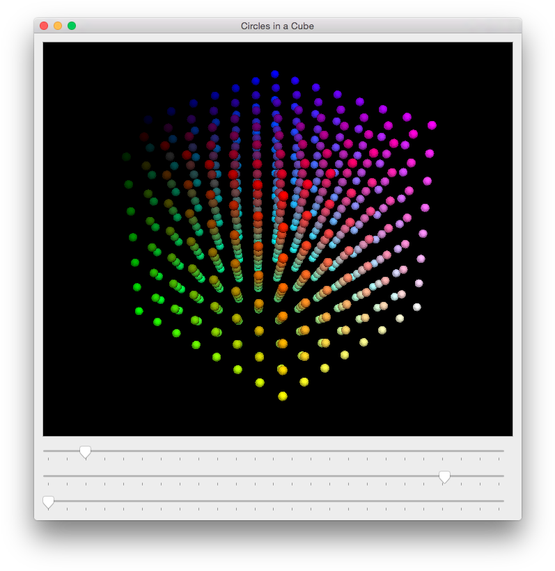 Colorful3 D Circles Projectionon Laptop PNG image
