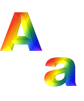 Colorful3 D Letter A PNG image