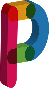 Colorful3 D Letter B PNG image