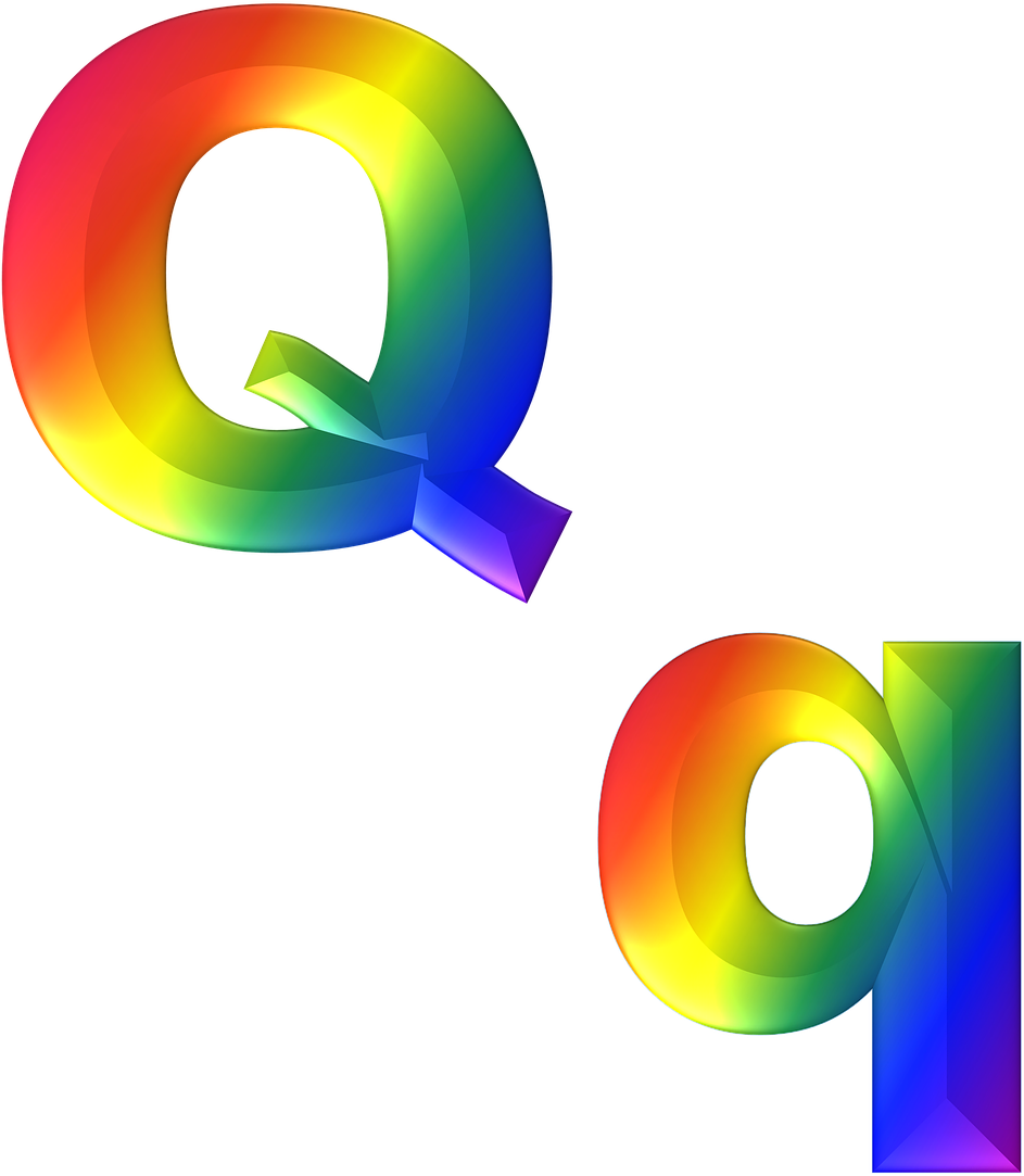 Colorful3 D Letter Q Graphic PNG image