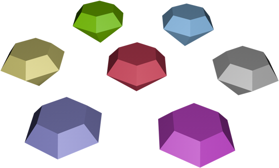 Colorful3 D Polygons Floating PNG image