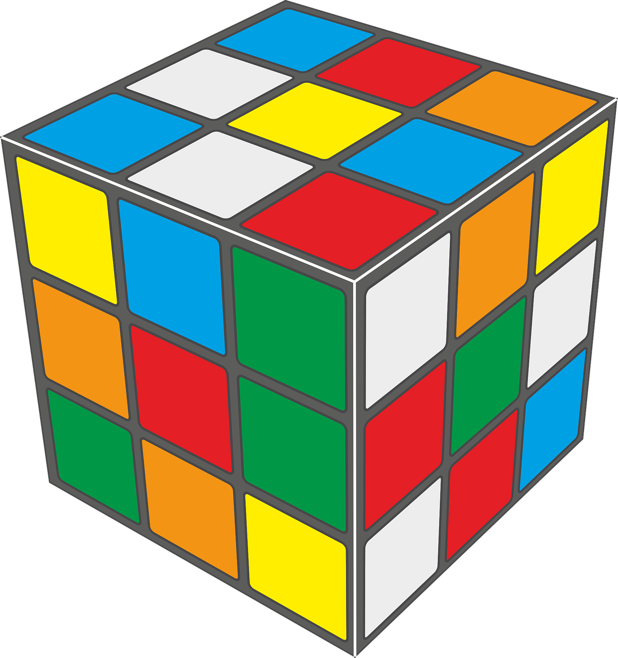 Colorful3 D Puzzle Cube PNG image