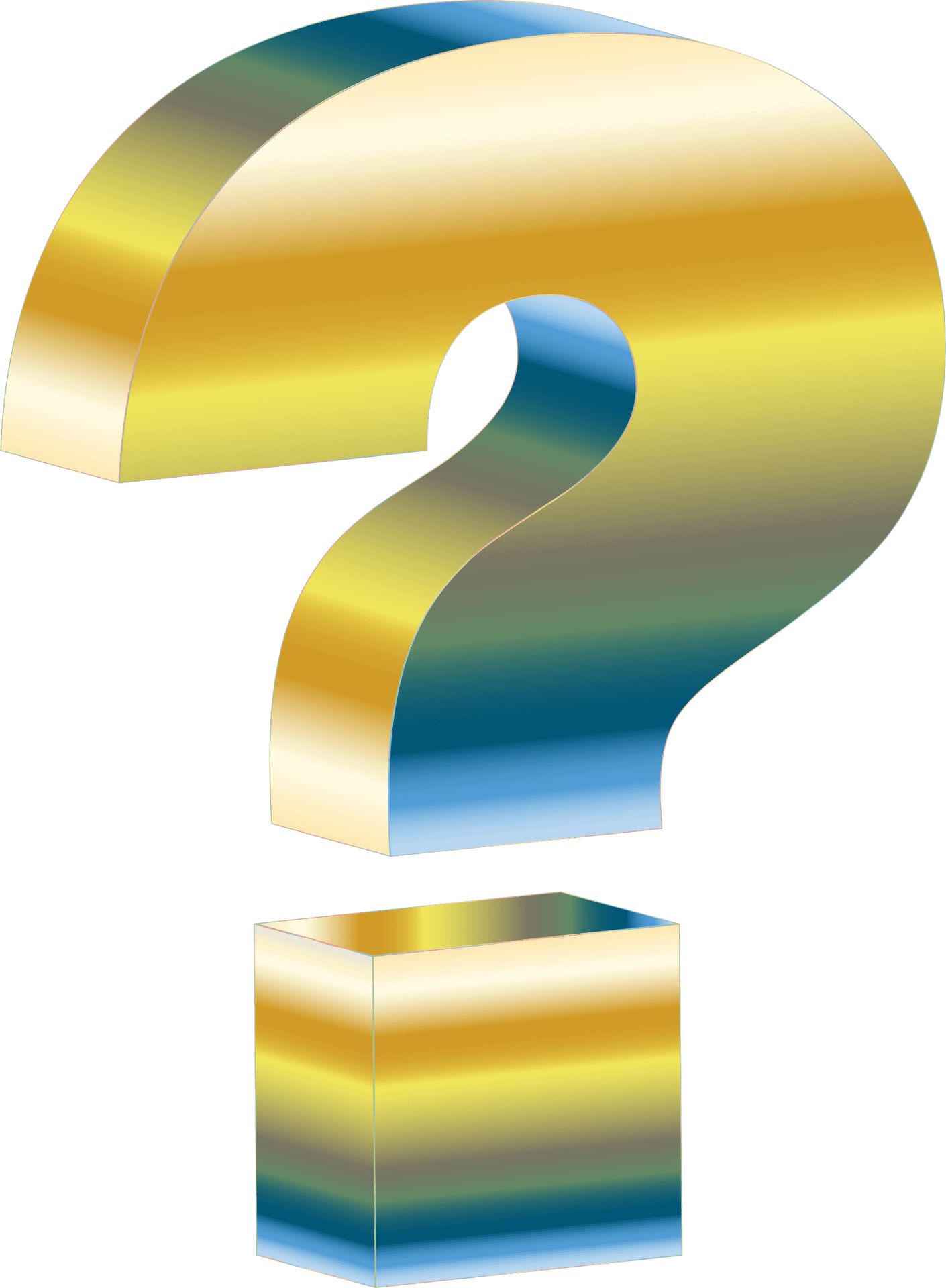 Colorful3 D Question Mark PNG image