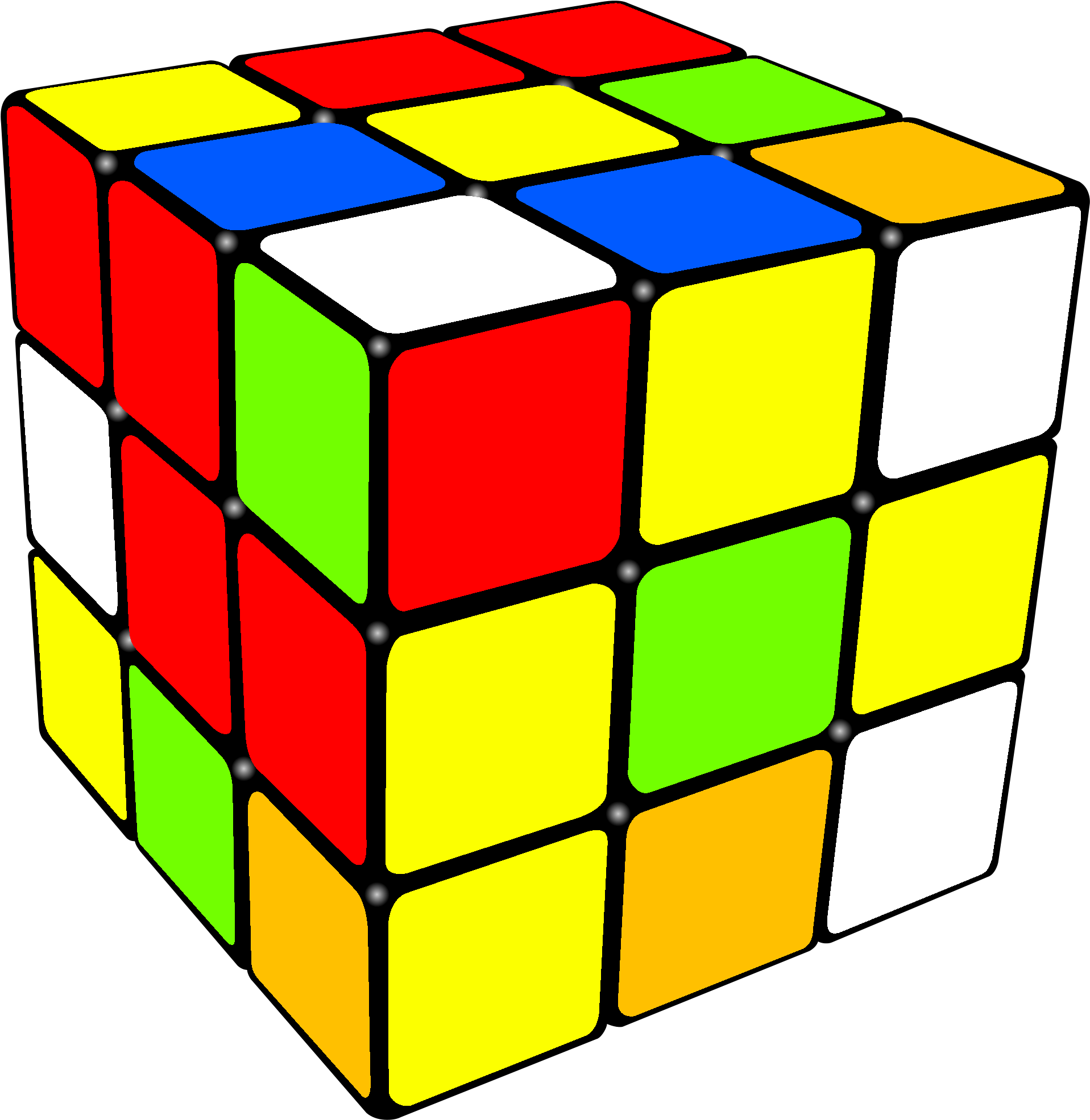 Colorful3 D Rubiks Cube PNG image