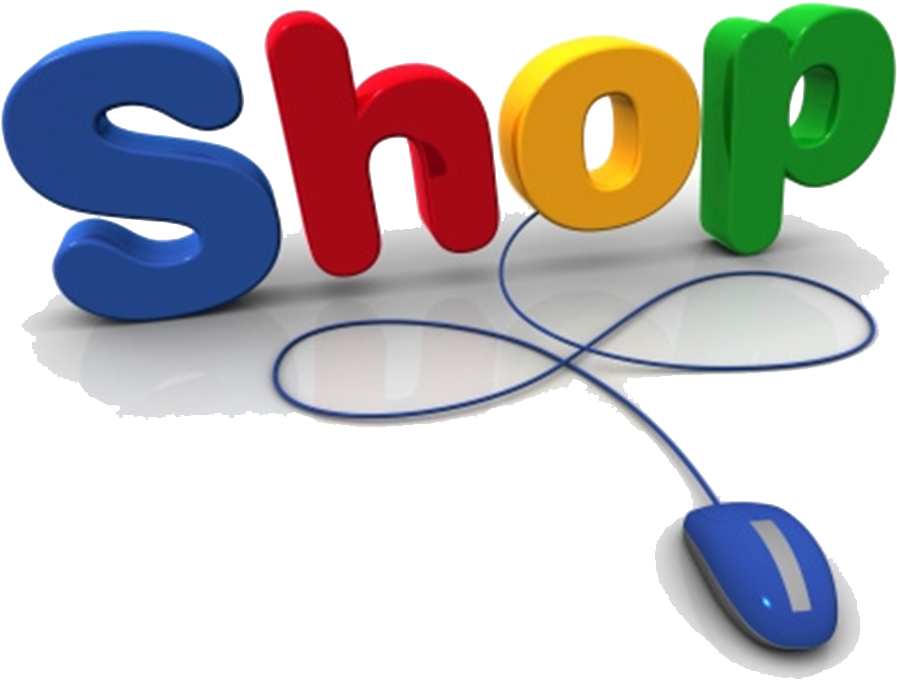 Colorful3 D Shop Textwith Computer Mouse PNG image