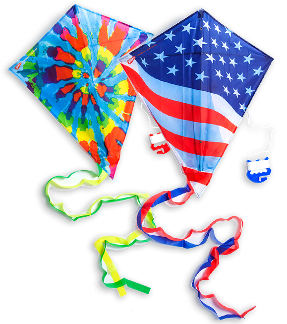 Colorfuland American Flag Kites PNG image