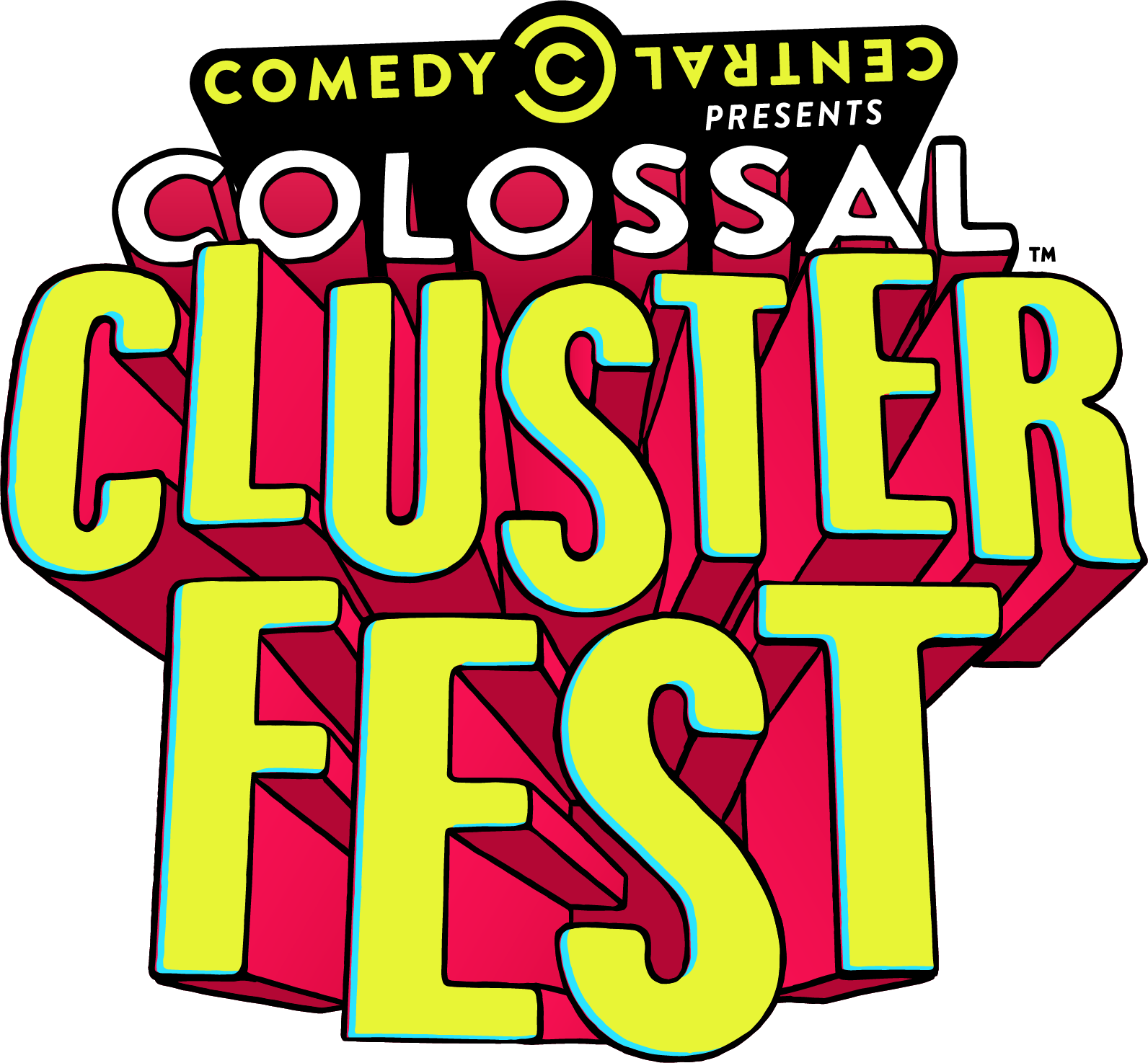 Colossal Cluster Fest Comedy Event Logo PNG image