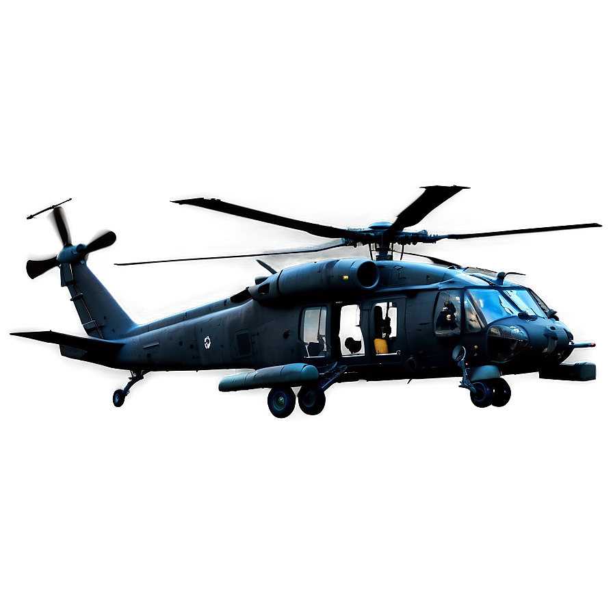 Combat Black Hawk Helicopter Png 06252024 PNG image