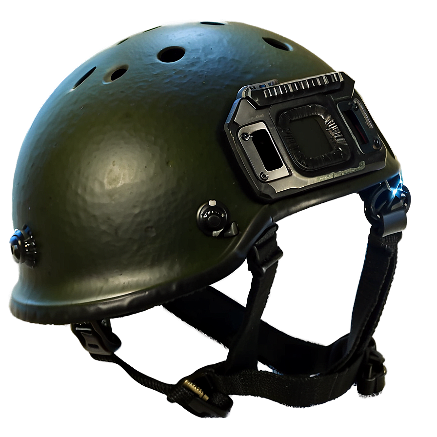 Combat Helmet With Gopro Mount Png 06262024 PNG image