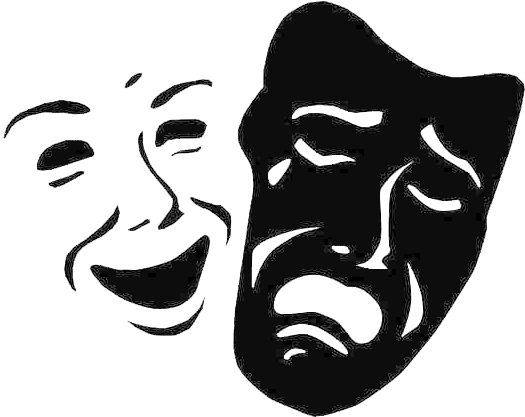 Comedy_ Tragedy_ Masks_ Theater_ Symbol PNG image