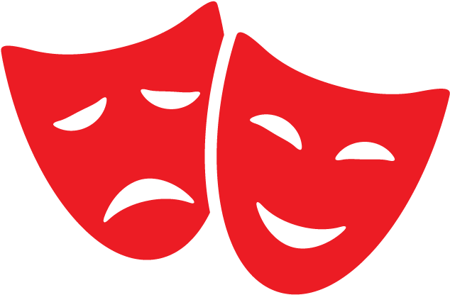 Comedy_ Tragedy_ Masks_ Vector PNG image