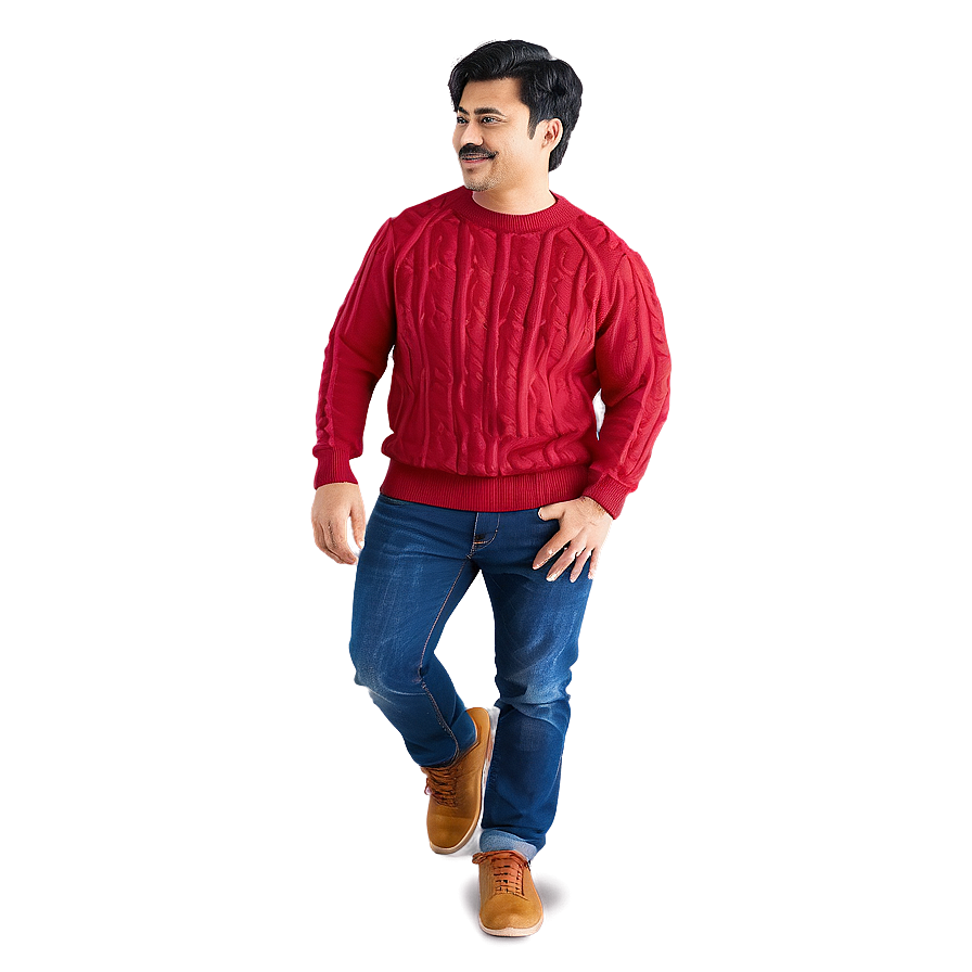 Comfortable Red Sweater Png 06292024 PNG image