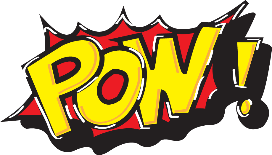 Comic Book P O W Exclamation PNG image
