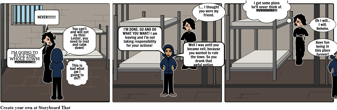 Comic Strip_ Confrontation In Jail Cell PNG image