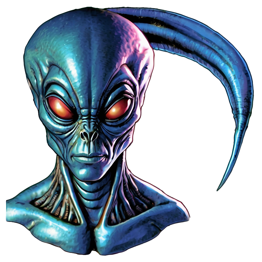 Comic Style Alien Png 05032024 PNG image