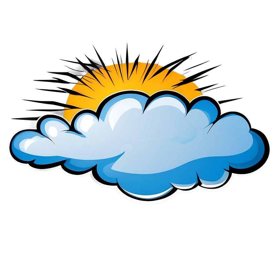 Comic Style Cloud Vector Png 39 PNG image