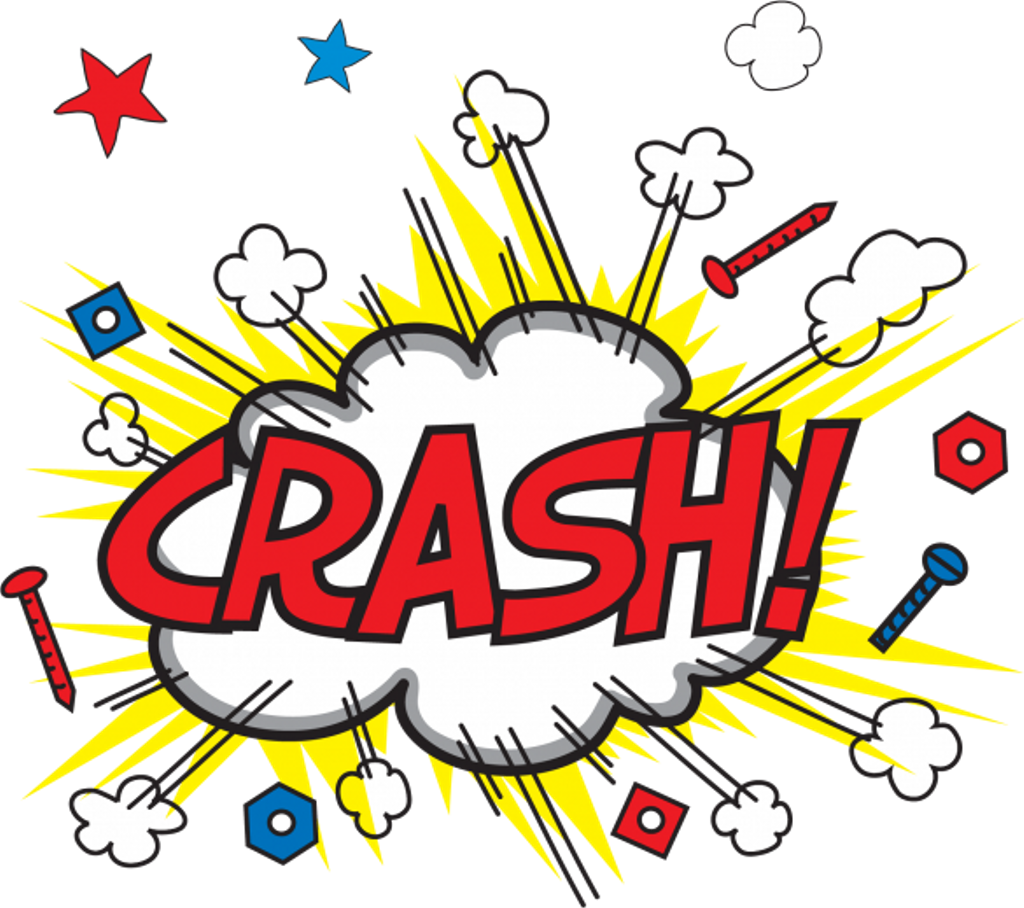 Comic Style Crash Explosion PNG image