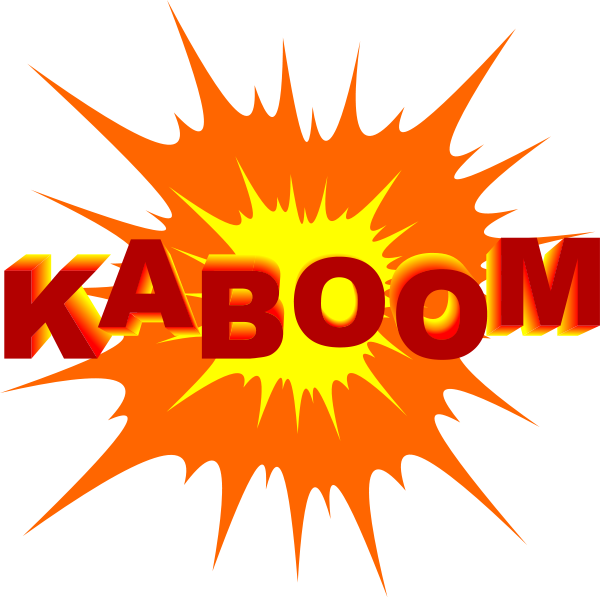 Comic Style Kaboom Explosion PNG image